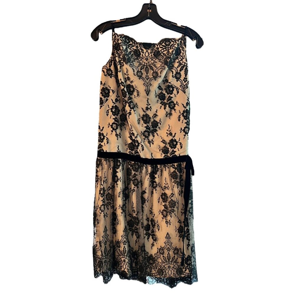Vintage Black Lace Drop Waist Party Dress / Cocktail Dress - Mr. Mort